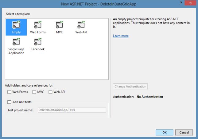 Create Empty Project Template